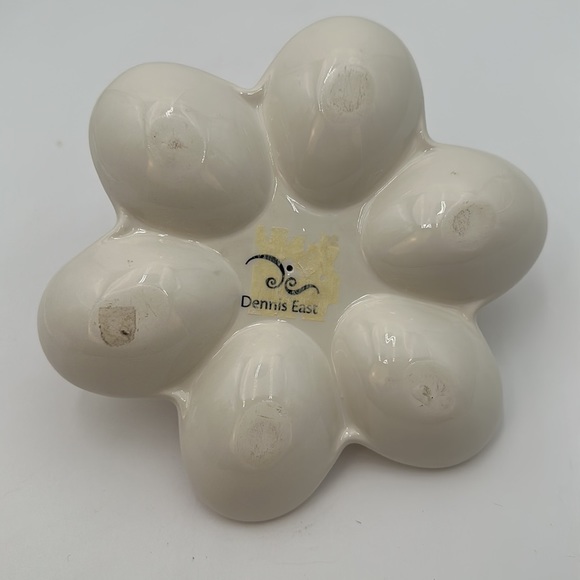 Ceramic Deviled Egg Platter Tray Holder Dennis East Easter - Picture 6 of 15